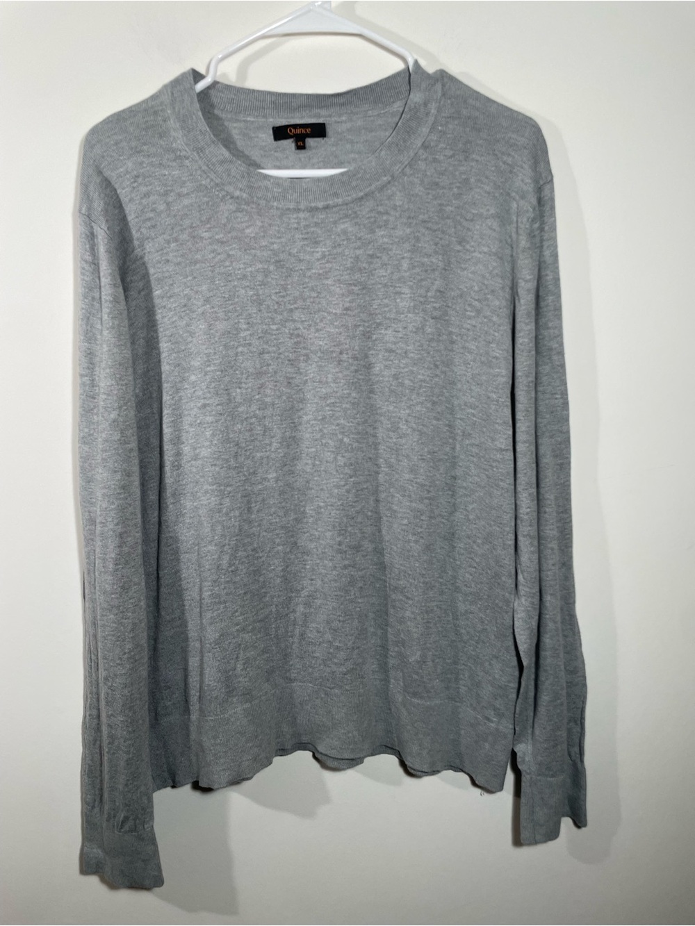 Quince lightweight cotton blend crewneck sweater XL
